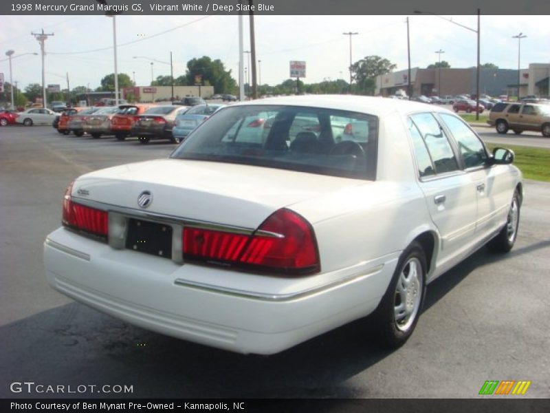 Vibrant White / Deep Slate Blue 1998 Mercury Grand Marquis GS