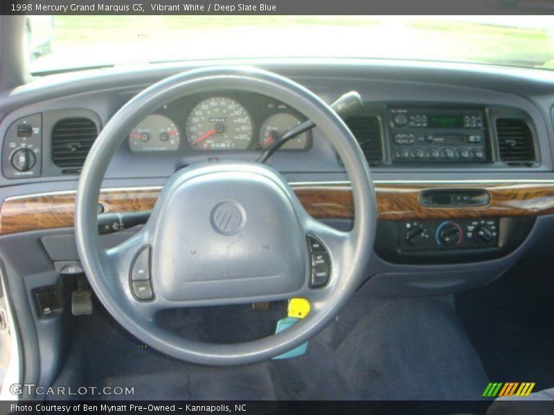 Vibrant White / Deep Slate Blue 1998 Mercury Grand Marquis GS