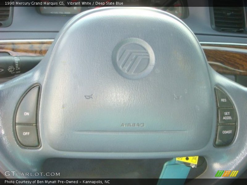 Vibrant White / Deep Slate Blue 1998 Mercury Grand Marquis GS