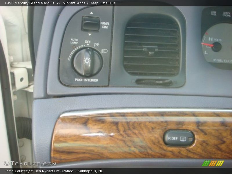 Vibrant White / Deep Slate Blue 1998 Mercury Grand Marquis GS