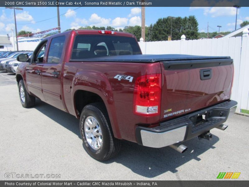 Sonoma Red Metallic / Dark Titanium 2008 GMC Sierra 1500 SLE Crew Cab 4x4