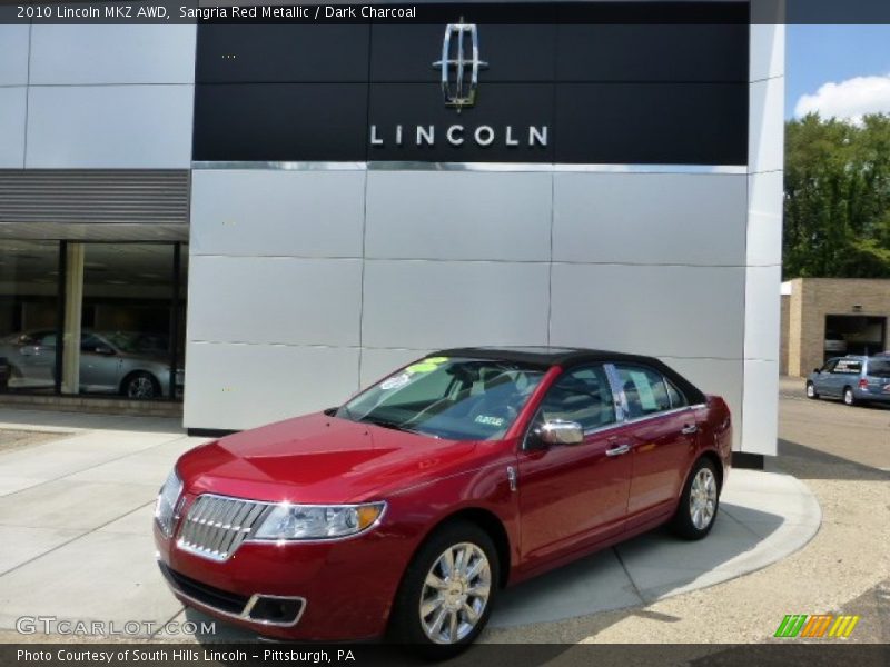 Sangria Red Metallic / Dark Charcoal 2010 Lincoln MKZ AWD