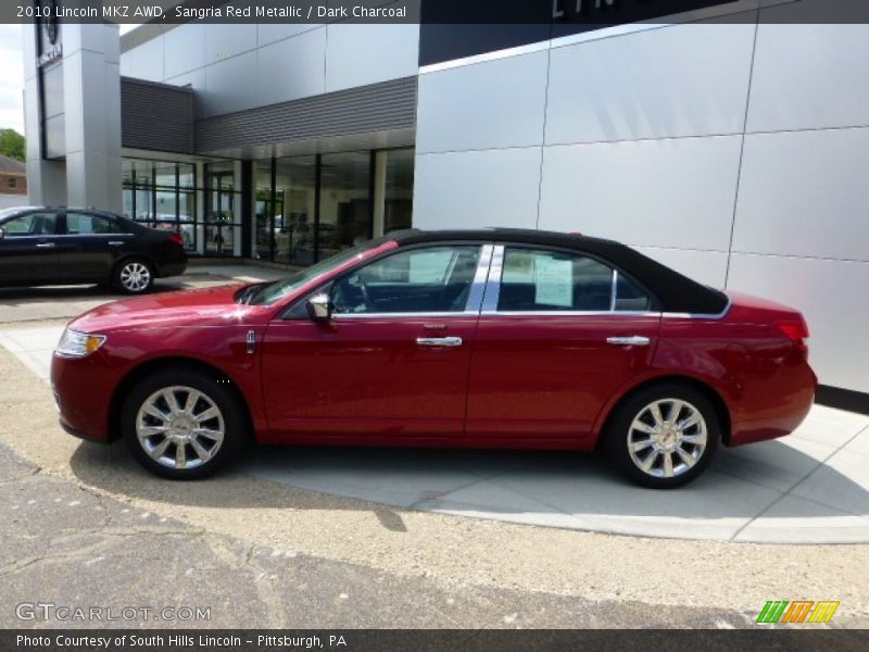 Sangria Red Metallic / Dark Charcoal 2010 Lincoln MKZ AWD