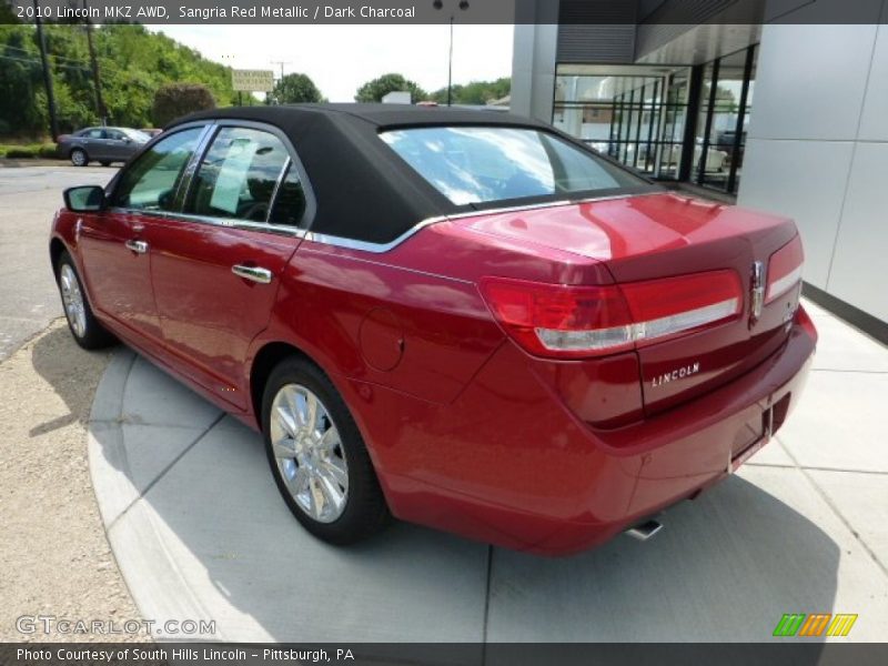 Sangria Red Metallic / Dark Charcoal 2010 Lincoln MKZ AWD
