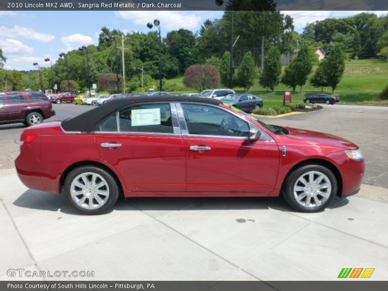 Sangria Red Metallic / Dark Charcoal 2010 Lincoln MKZ AWD