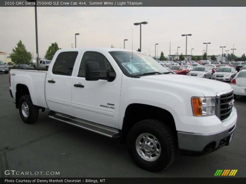 Summit White / Light Titanium 2010 GMC Sierra 2500HD SLE Crew Cab 4x4