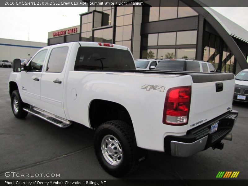 Summit White / Light Titanium 2010 GMC Sierra 2500HD SLE Crew Cab 4x4