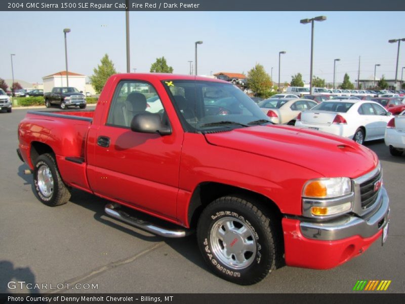 Fire Red / Dark Pewter 2004 GMC Sierra 1500 SLE Regular Cab