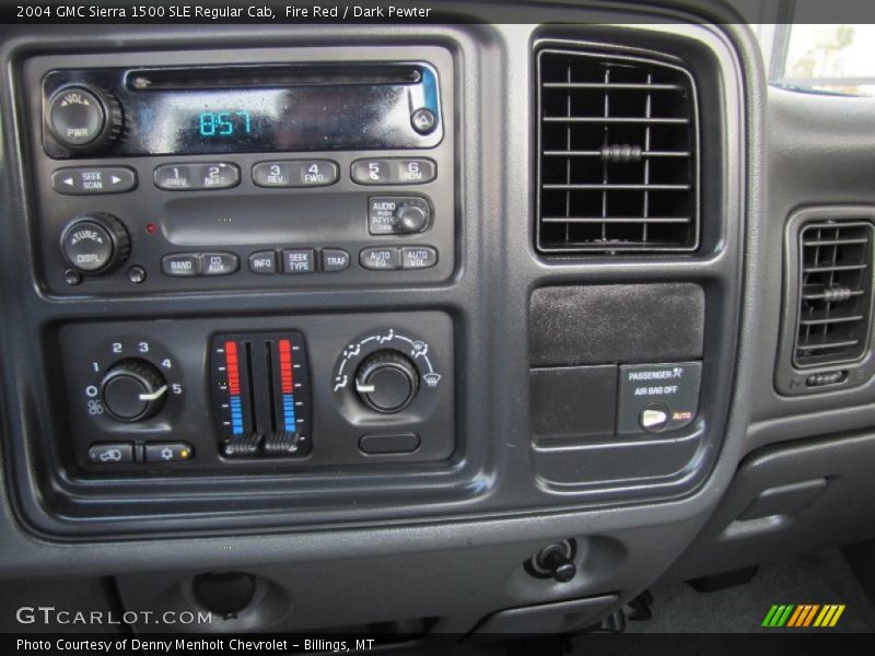 Controls of 2004 Sierra 1500 SLE Regular Cab
