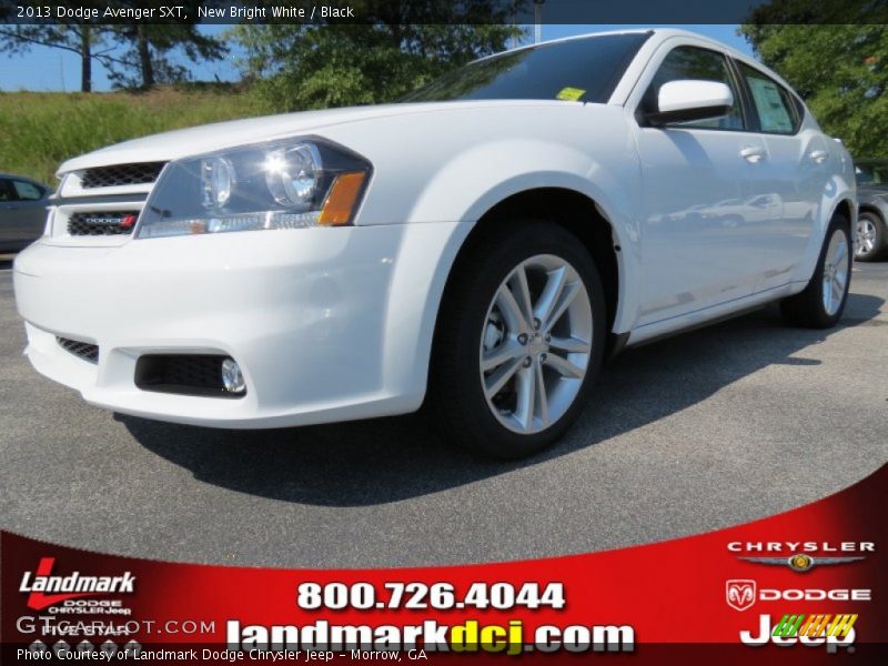 New Bright White / Black 2013 Dodge Avenger SXT