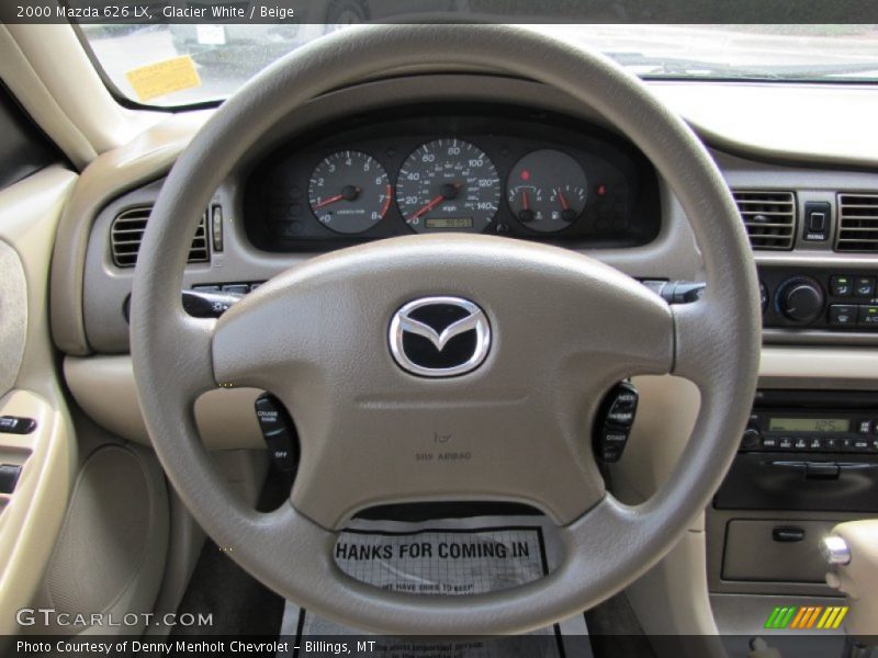 Glacier White / Beige 2000 Mazda 626 LX