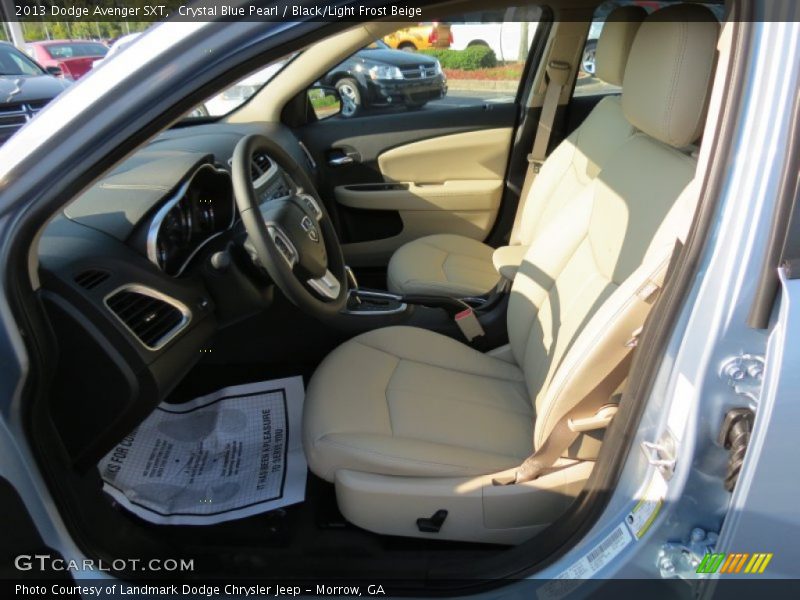 Crystal Blue Pearl / Black/Light Frost Beige 2013 Dodge Avenger SXT