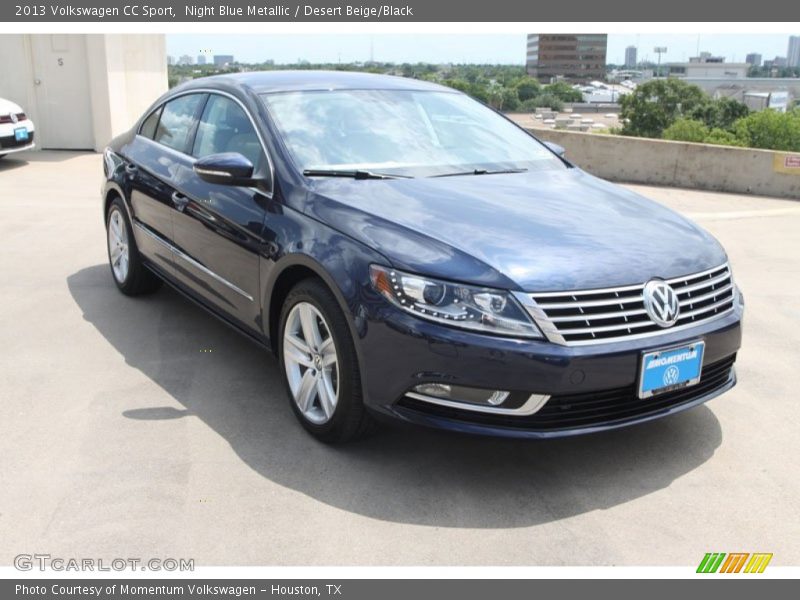 Night Blue Metallic / Desert Beige/Black 2013 Volkswagen CC Sport