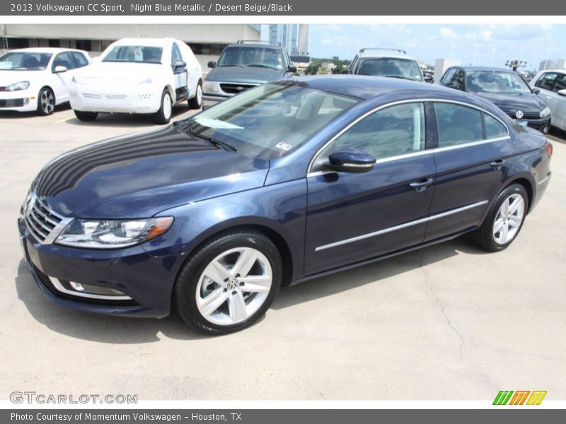 Night Blue Metallic / Desert Beige/Black 2013 Volkswagen CC Sport