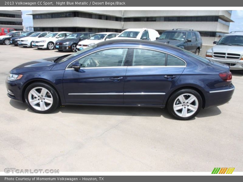 Night Blue Metallic / Desert Beige/Black 2013 Volkswagen CC Sport