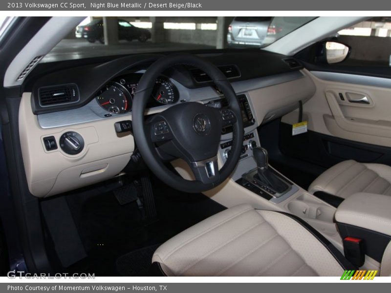 Night Blue Metallic / Desert Beige/Black 2013 Volkswagen CC Sport