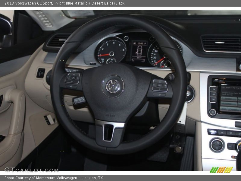 Night Blue Metallic / Desert Beige/Black 2013 Volkswagen CC Sport