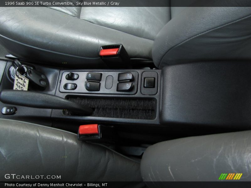 Sky Blue Metallic / Gray 1996 Saab 900 SE Turbo Convertible