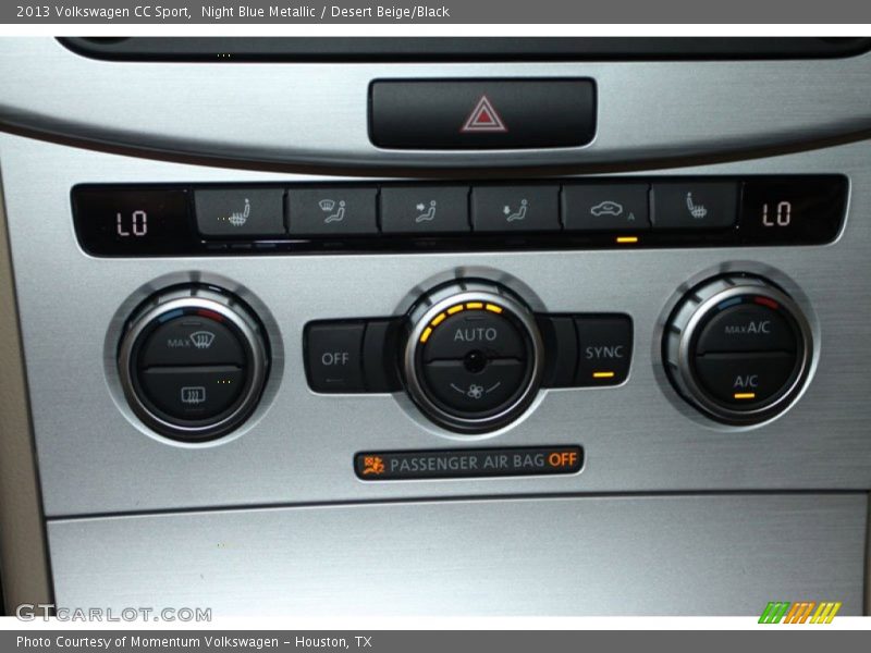 Night Blue Metallic / Desert Beige/Black 2013 Volkswagen CC Sport