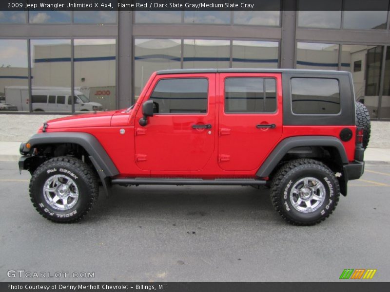 Flame Red / Dark Slate Gray/Medium Slate Gray 2009 Jeep Wrangler Unlimited X 4x4