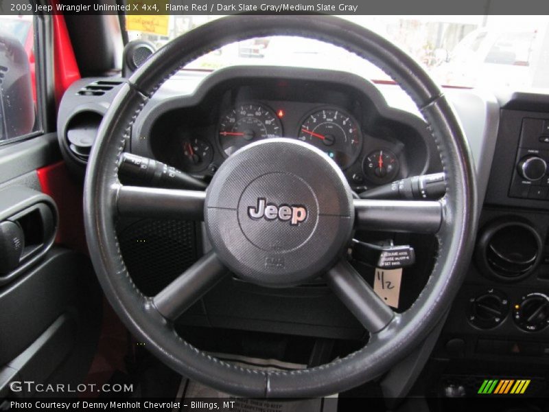Flame Red / Dark Slate Gray/Medium Slate Gray 2009 Jeep Wrangler Unlimited X 4x4