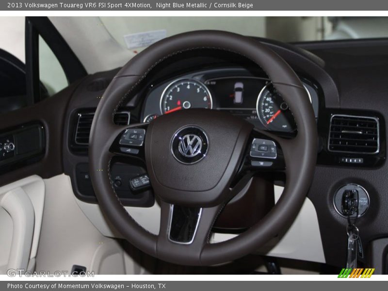 Night Blue Metallic / Cornsilk Beige 2013 Volkswagen Touareg VR6 FSI Sport 4XMotion