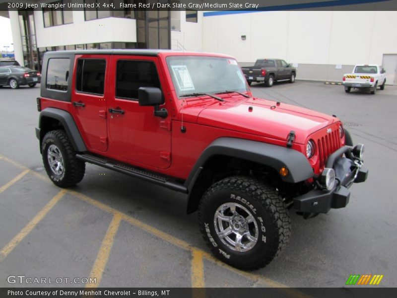 Flame Red / Dark Slate Gray/Medium Slate Gray 2009 Jeep Wrangler Unlimited X 4x4