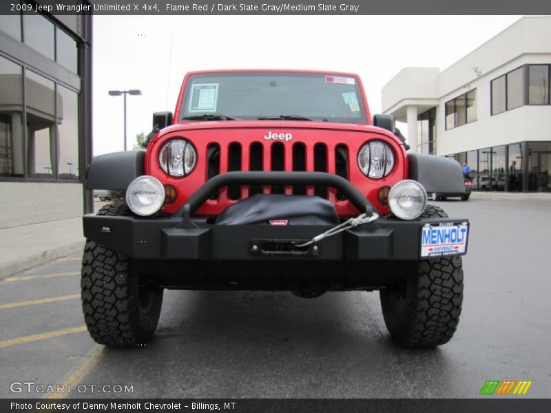Flame Red / Dark Slate Gray/Medium Slate Gray 2009 Jeep Wrangler Unlimited X 4x4
