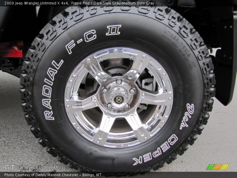 Flame Red / Dark Slate Gray/Medium Slate Gray 2009 Jeep Wrangler Unlimited X 4x4
