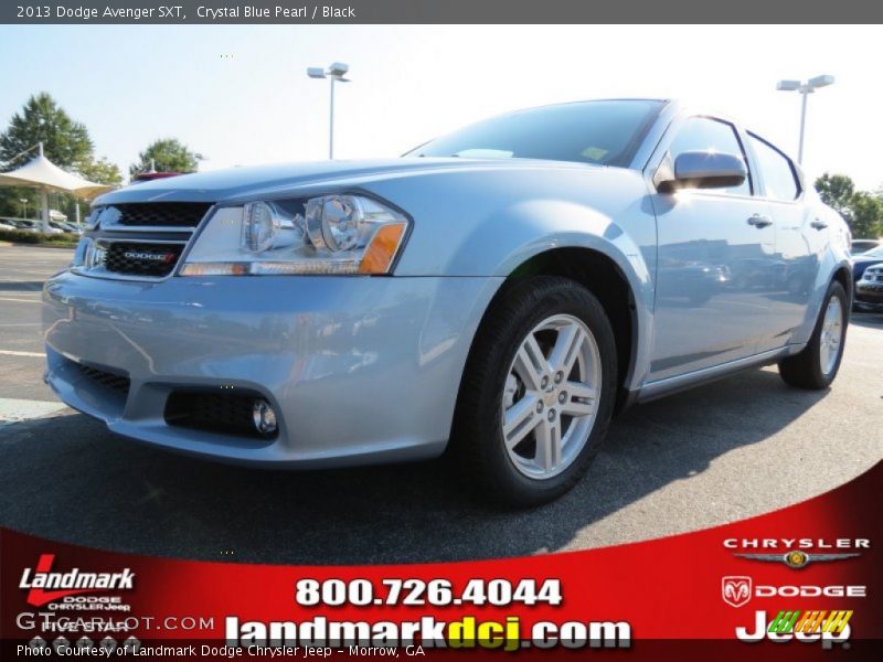 Crystal Blue Pearl / Black 2013 Dodge Avenger SXT