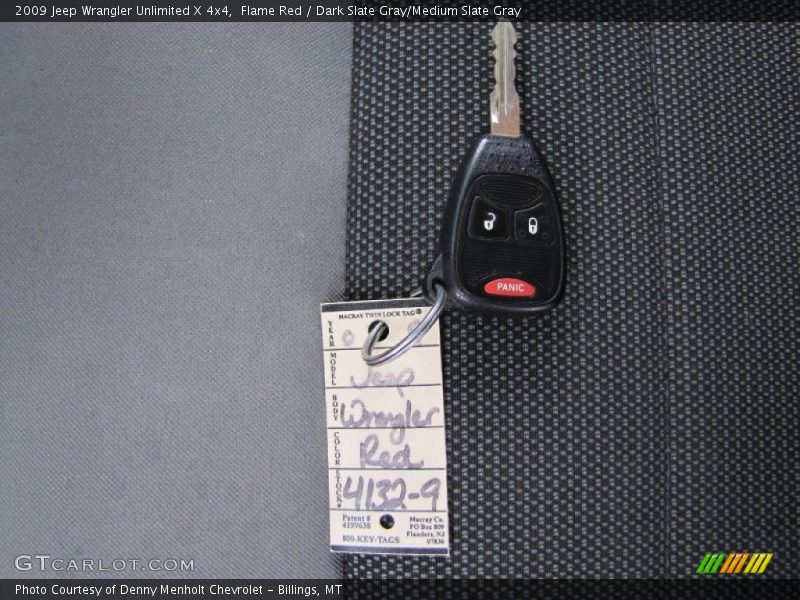 Flame Red / Dark Slate Gray/Medium Slate Gray 2009 Jeep Wrangler Unlimited X 4x4
