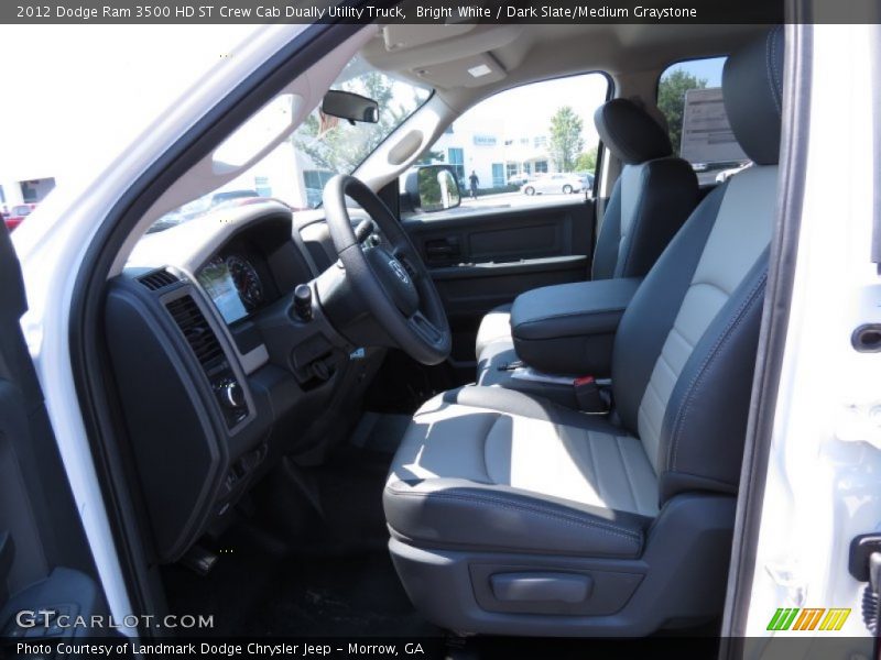 Bright White / Dark Slate/Medium Graystone 2012 Dodge Ram 3500 HD ST Crew Cab Dually Utility Truck