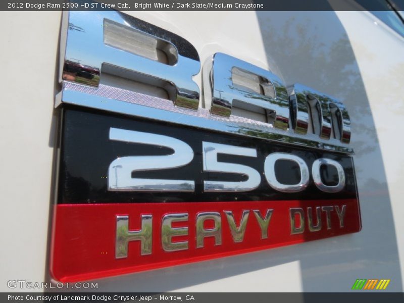 Bright White / Dark Slate/Medium Graystone 2012 Dodge Ram 2500 HD ST Crew Cab