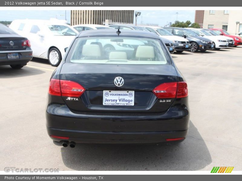 Black / Cornsilk Beige 2012 Volkswagen Jetta SE Sedan