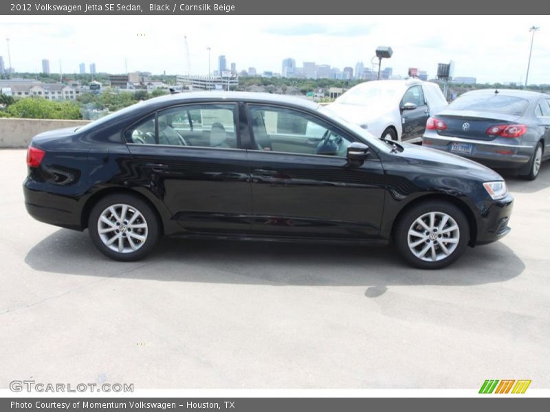 Black / Cornsilk Beige 2012 Volkswagen Jetta SE Sedan