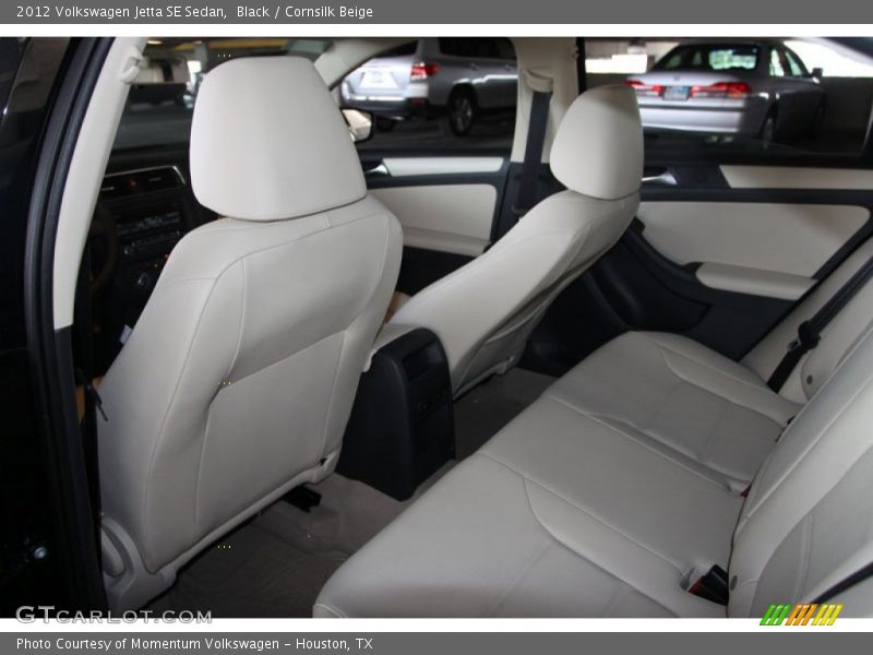 Black / Cornsilk Beige 2012 Volkswagen Jetta SE Sedan