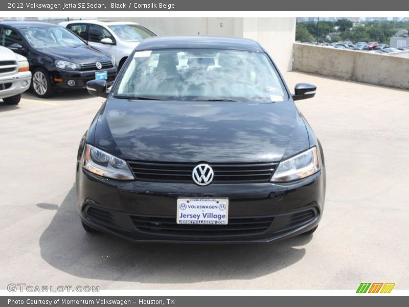 Black / Cornsilk Beige 2012 Volkswagen Jetta SE Sedan