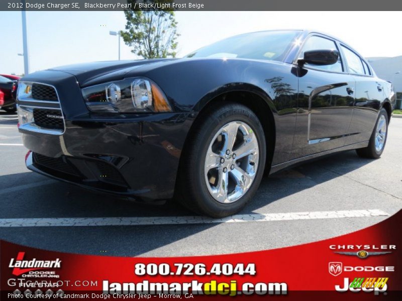 Blackberry Pearl / Black/Light Frost Beige 2012 Dodge Charger SE