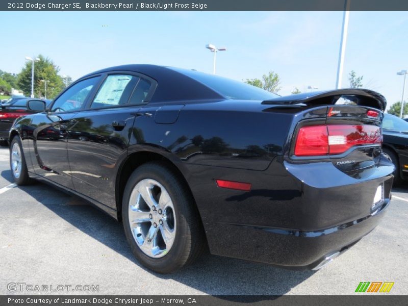 Blackberry Pearl / Black/Light Frost Beige 2012 Dodge Charger SE
