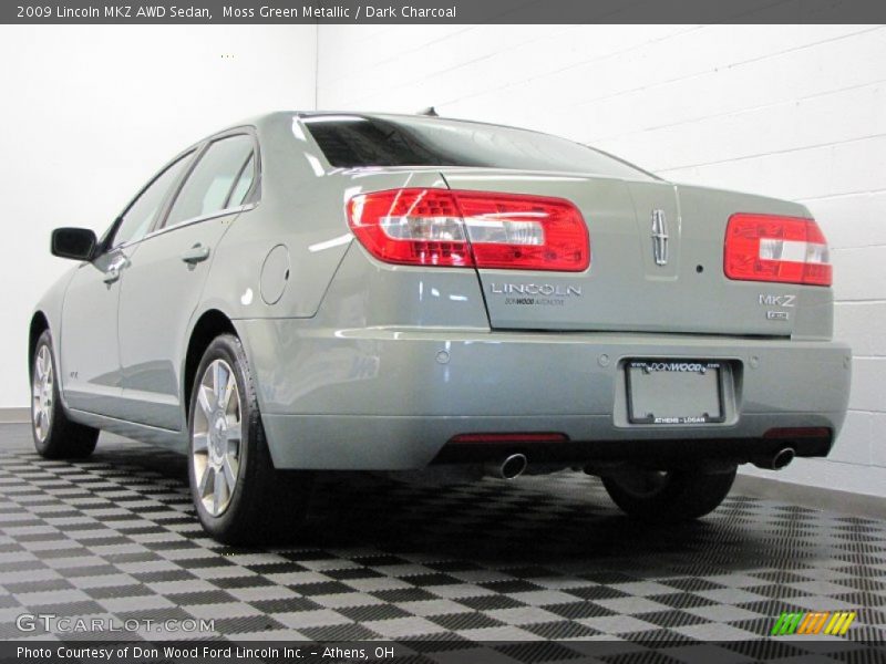 Moss Green Metallic / Dark Charcoal 2009 Lincoln MKZ AWD Sedan
