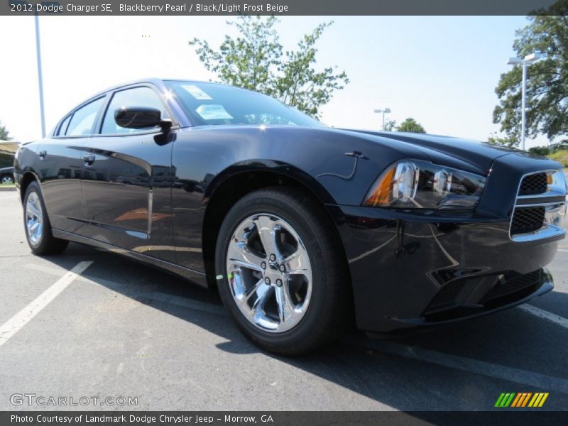 Blackberry Pearl / Black/Light Frost Beige 2012 Dodge Charger SE