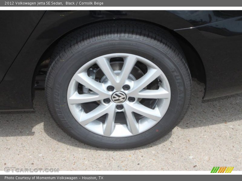 Black / Cornsilk Beige 2012 Volkswagen Jetta SE Sedan
