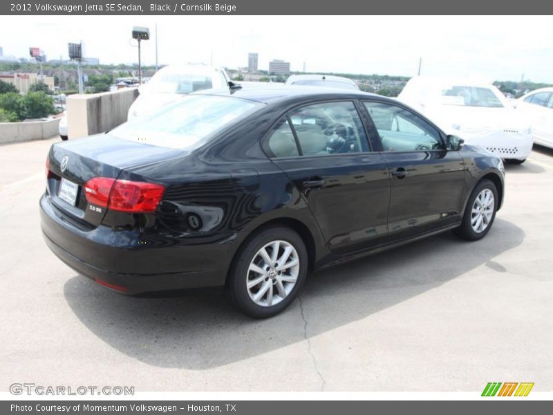 Black / Cornsilk Beige 2012 Volkswagen Jetta SE Sedan