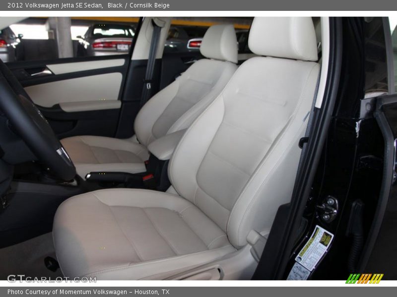 Black / Cornsilk Beige 2012 Volkswagen Jetta SE Sedan