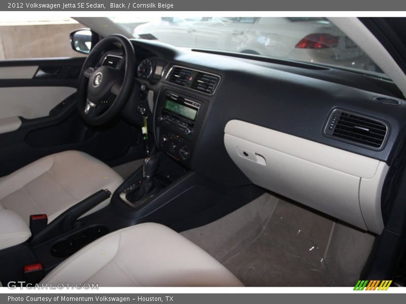 Black / Cornsilk Beige 2012 Volkswagen Jetta SE Sedan