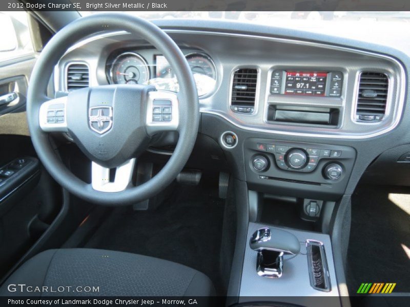 Bright Silver Metallic / Black 2012 Dodge Charger SE