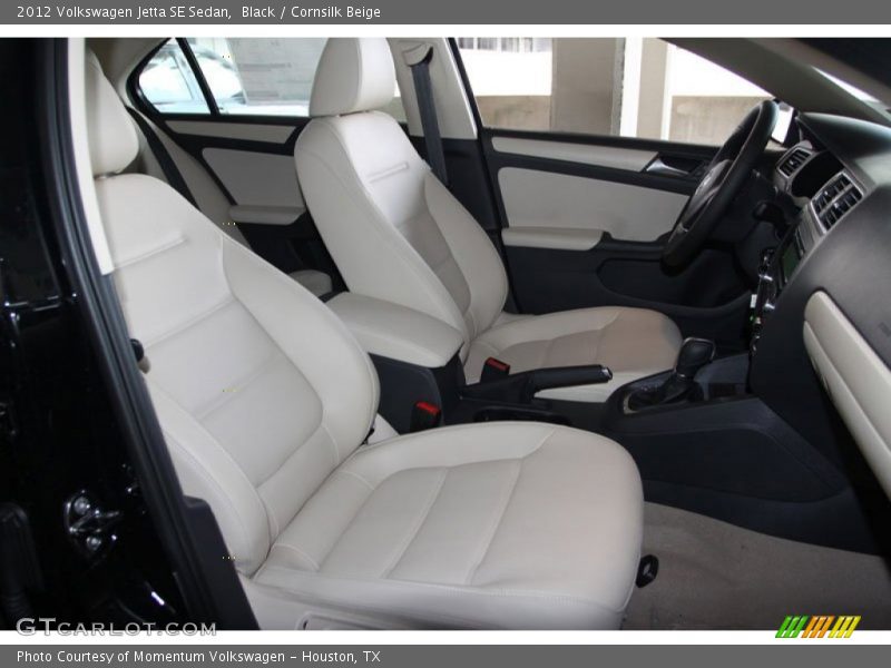 Black / Cornsilk Beige 2012 Volkswagen Jetta SE Sedan