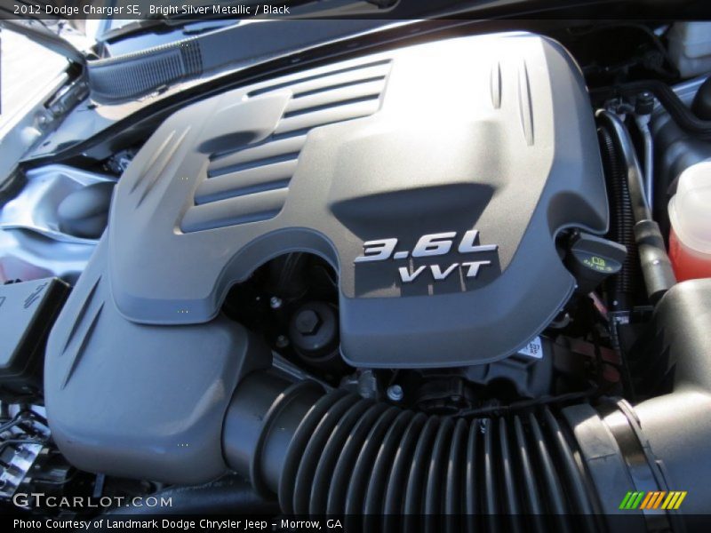 Bright Silver Metallic / Black 2012 Dodge Charger SE