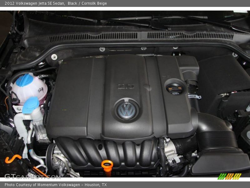 Black / Cornsilk Beige 2012 Volkswagen Jetta SE Sedan