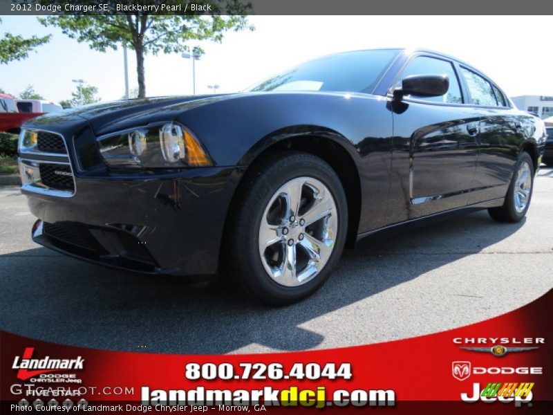 Blackberry Pearl / Black 2012 Dodge Charger SE
